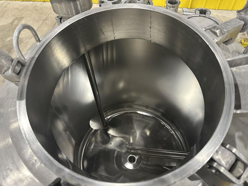 50 GALLON X 2 HP FELDMEIER STAINLESS STEEL HEATED TANK WITH AGITATION: STOCK #22121