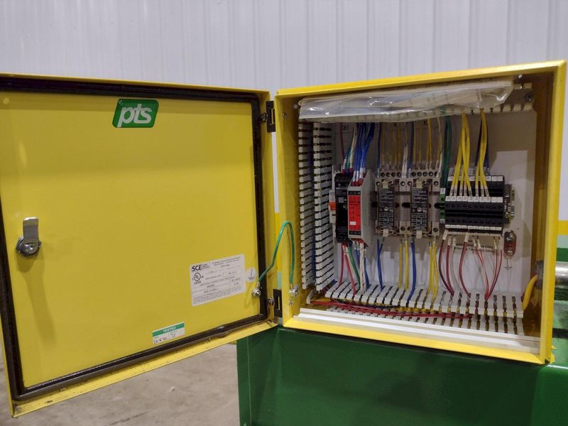 12" X 12" HYD-MECH MODEL #H-12A FULL AUTOMATIC FEED HORIZONTAL BANDSAW PLC 100 CONTROLS: STOCK #