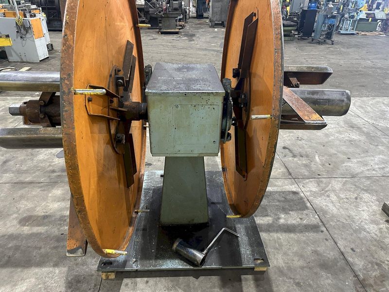 4,000 LBS x 20" AMERICAN STEEL LINE MODEL #60 DOUBLE END PULL OFF UNCOILER COIL REEL: STOCK #230