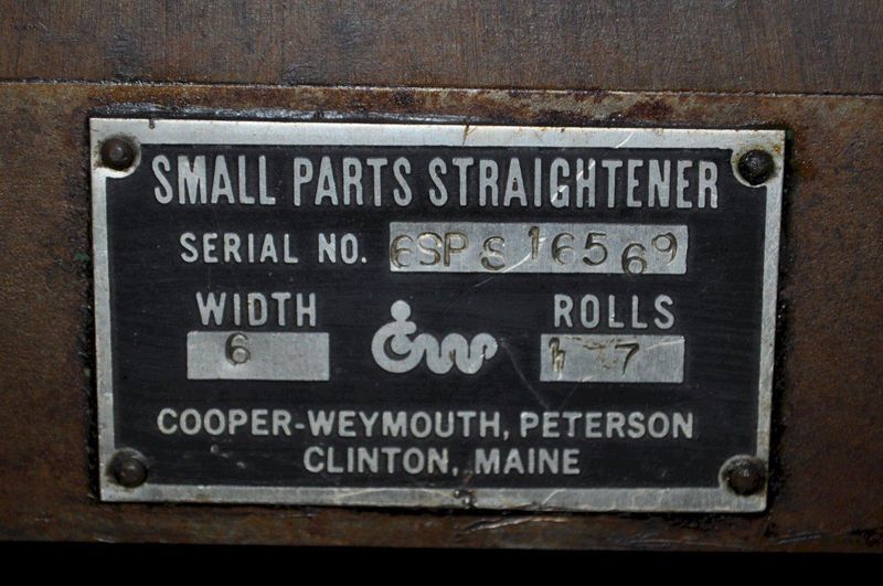 6" X .060" Cooper Weymouth Peterson Powered Straightener