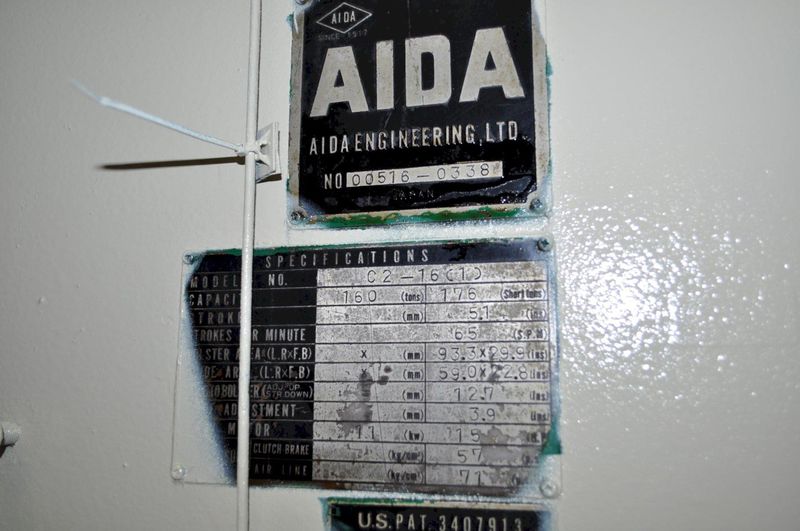176 TON AIDA DOUBLE CRANK GAP PRESS