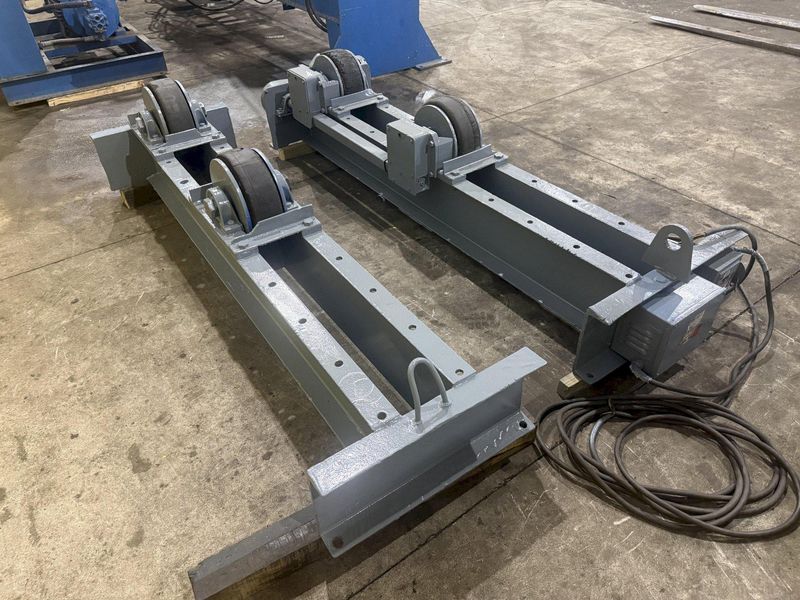 20,000 LB (10 TON) ARONSON MODEL #WRD10 POWERED TANK TURNING ROLLS, DRIVE & IDLER: YOBRO #25144