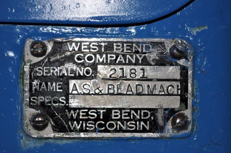 WEST BEND AUTO SPIN AND BEAD FORMING MACHINE