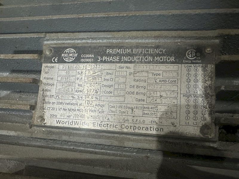 HERTWICH ENGINEERING MODEL #HE-300-30/A SWARF PUCK BRIQUETTER PRESS MACHINE: STOCK #23345