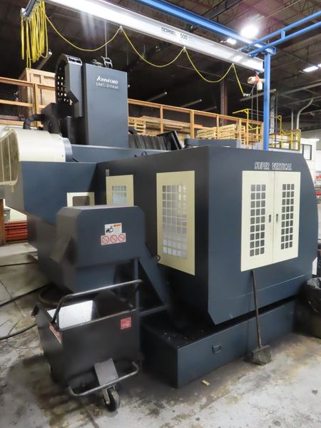 Johnford DMC-2100H Bridge Type CNC Vertical Machining Center with Fanuc 18i-MB, Renishaw Probing, 40 ATC, LESS THAN 8500 CUTTING HOURS