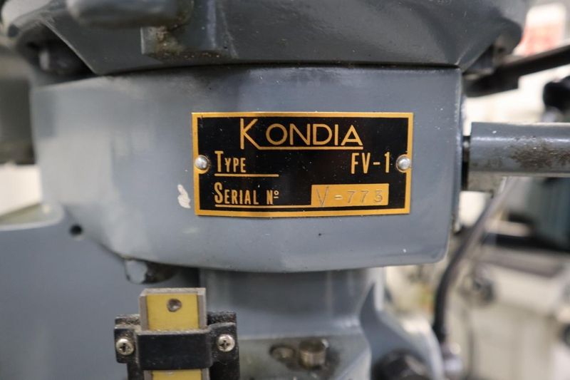 Clausing Kondia 9"x48" Knee Mill, Acu-Rite Millrite 2-Axis DRO, Quill Feed, X-Axis Servo Power Feed- Auction Item