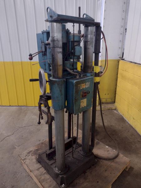 6-3/4" T-DRILL MODEL #T-150 PIPE COLLARING MACHINE WITH T-DRILL EC-150 END PROCESSING ATTACHMENT