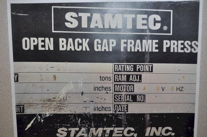160 TON STAMTEC GAP FRAME PRESS