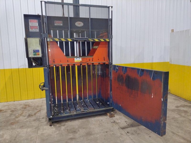 60" X 30" JV MANUFACTURING MODEL #VB60-B HYDRAULIC DOWNSTROKE VERTICAL CARDBOARD BALER: STOCK #2