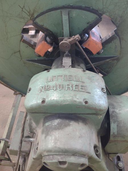 4,000 LB 2 TON x 24" LITTELL MODEL #40  MOTORIZED UNCOILER COIL REEL: STOCK #15324