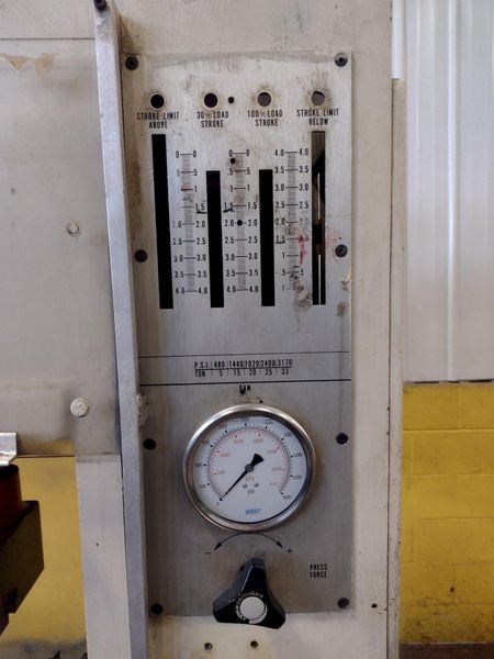 33 TON WATERBURY FARREL MODEL 33S HYDRAULIC GAP FRAME PRESS: STOCK 17145