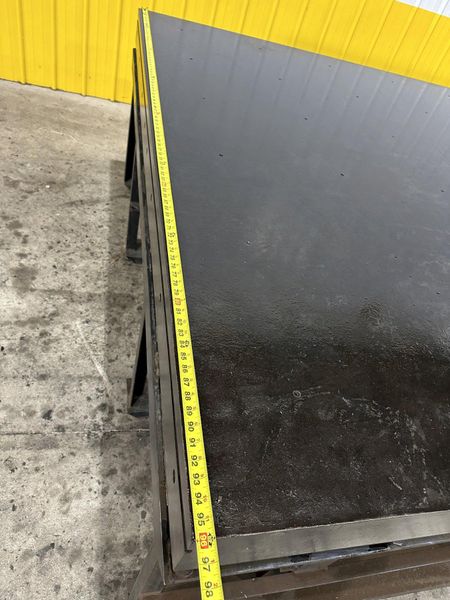 96" X 96" STEEL LAYOUT TABLE / PLATE ON HEAVY DUTY STORAGE RACK BASE: STOCK #11026