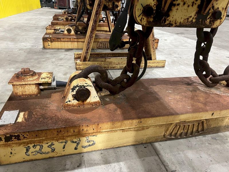 53 TON (107,500 LBS) BUSHMAN MODEL #MT420 TELESCOPING MAGNETIC LIFTING SPREADER BEAM  W/ OHIO MA