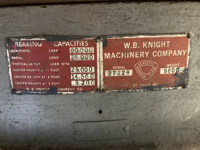 80,000 LBS (40 TON) X 60"  KNIGHT POWER TILTING ROTARY TABLE / WELDING POSITIONER: STOCK #18779