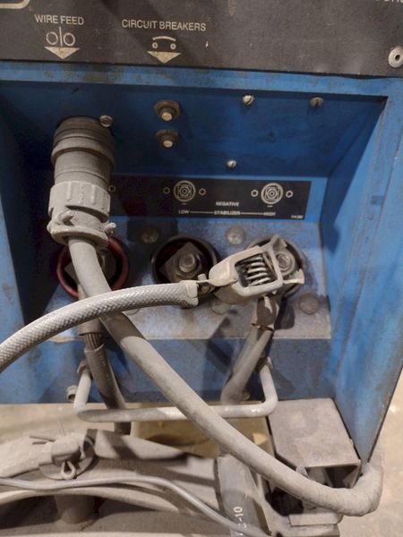 200 AMP MILLER MODEL #CP-200 DC ARC WELDER &  S-22 WIRE FEEDER: STOCK #19659