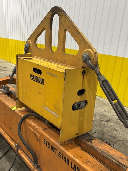 10,000 LBS X 50' X 8' PERMADUR SERIAS 816 VACUUM SHEET LIFTER WITH UNIVAC 1500 GENERATOR: STOCK