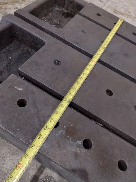 138" X 30" X 6.25" T-SLOTTED LAYOUT PLATE / TABLE: STOCK #23626