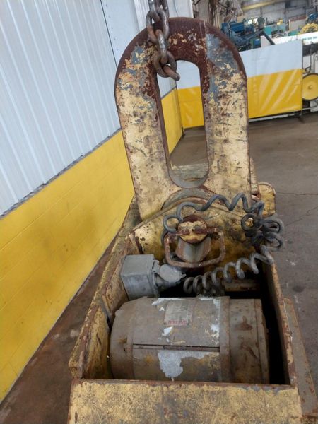 32,000 LB 16 TON X 20" TO 74" X 72" OD BRADLEY CRANE MOTORIZED COIL GRAB: STOCK 13231