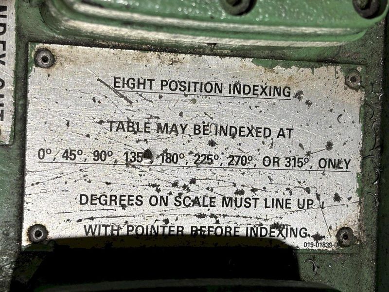 36" X 48" GIDDINGS & LEWIS AIR LIFT ROTARY TABLE: STOCK #23587