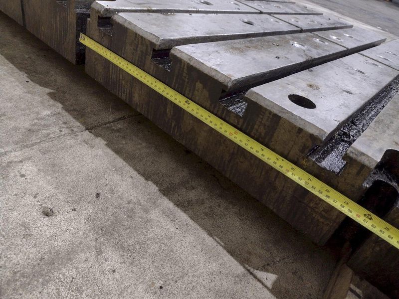 120" X 48" X 6" T-SLOTTED PRESS BOLSTER PLATE: STOCK #22522
