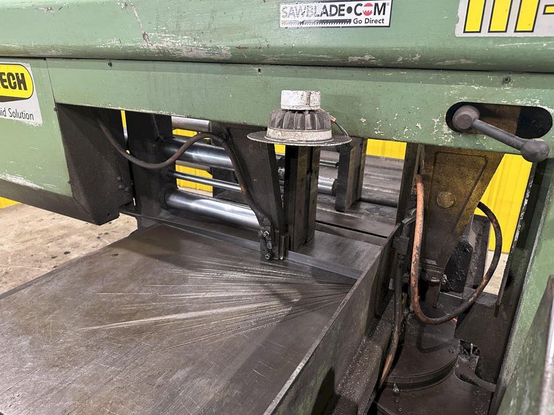 16" x 16" HYD-MECH MODEL #M-16A FULLY AUTOMATIC HORIZONTAL BANDSAW WITH POWER MITRE SWIVEL: STOC