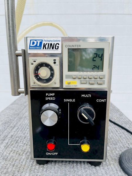 C.E. King Packaging Systems KT341 Tabletop Liquid Filler Single Station Gear Pump Filler