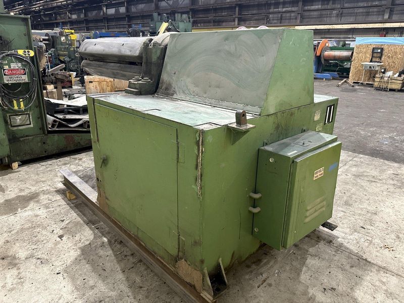 12,000 LB X 50" ROWE MODEL #12050-DSV MOTORIZED COIL REEL UNCOILER & COIL CAR: STOCK #21979