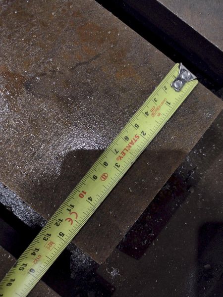 129" X 72" X 14" HIGH T-SLOTTED LAYOUT TABLE / BOLSTER PLATE: STOCK #22373