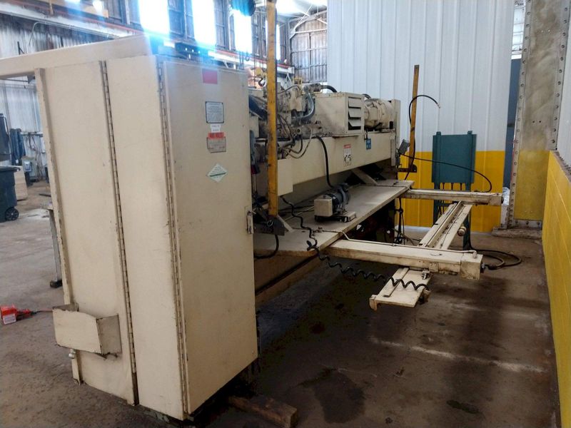 10' x 1/4" CINCINNATI MODEL #2500 CNC HYDRAULIC POWER SHEAR WITH FRONT & BACK GAUGING: STOCK #12