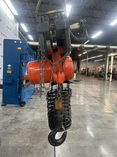 CM Powerstar 717202E 10 Ton Electric Chain Hoist w/ Manual Trolley