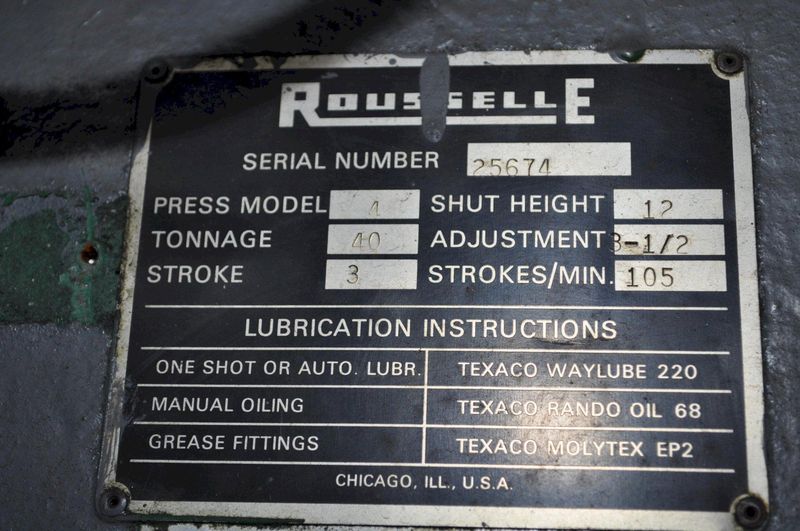40 TON ROUSSELLE OBI PRESS