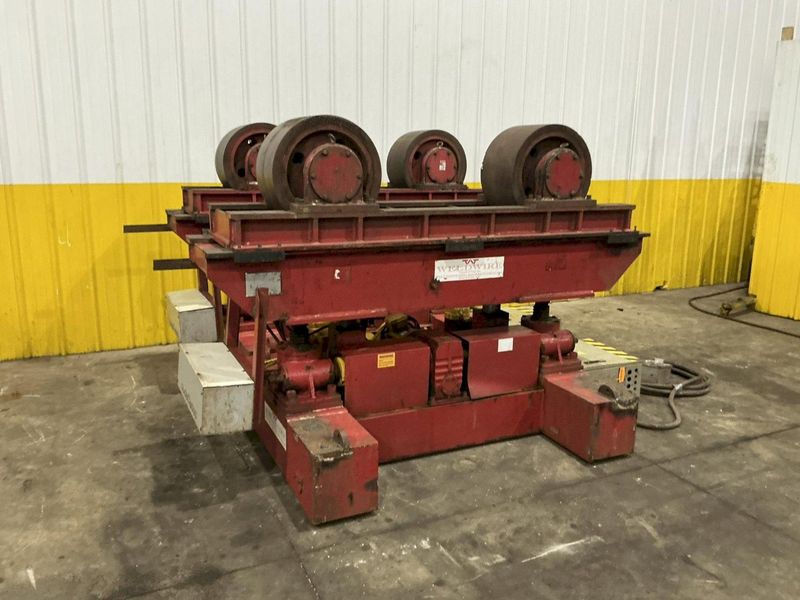 300 TON X 120" DIAMETER WELDWIRE MODEL #CAS-150 TRACK MOUNTED POWERED TANK TURNING ROLLS, 1 DRIV