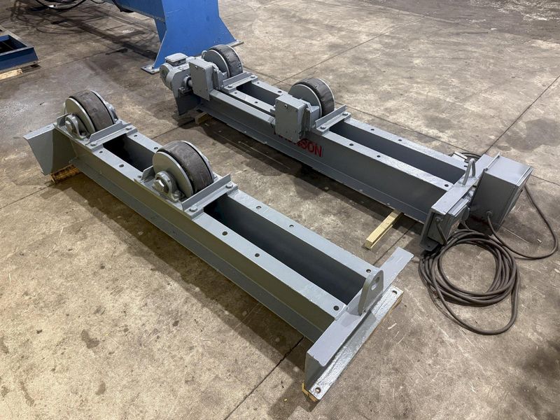 20,000 LB (10 TON) ARONSON MODEL #WRD10 POWERED TANK TURNING ROLLS, DRIVE & IDLER: YOBRO #25145