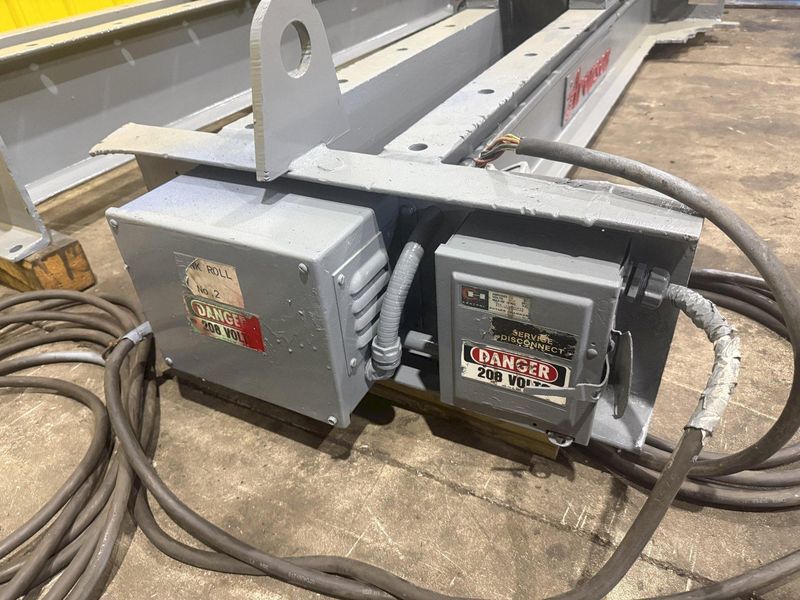 20,000 LB (10 TON) ARONSON MODEL #WRD10 POWERED TANK TURNING ROLLS, DRIVE & IDLER: YOBRO #25144