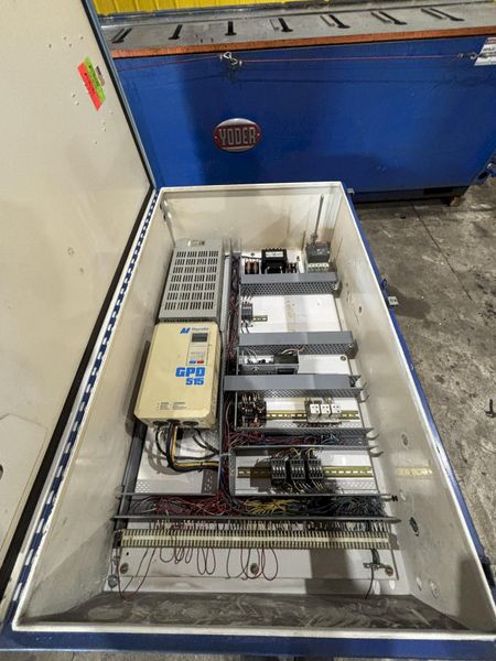9 STAND YODER MODEL M1-1/2 ROLLFORMER BASE WITH ELECTRICS / MAGNETEK GPD-515 DRIVE: STOCK #23428