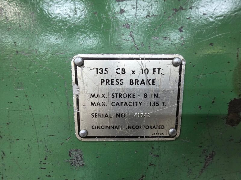 Cincinnati CB 135 Ton x 12′ Hydraulic Press Brake