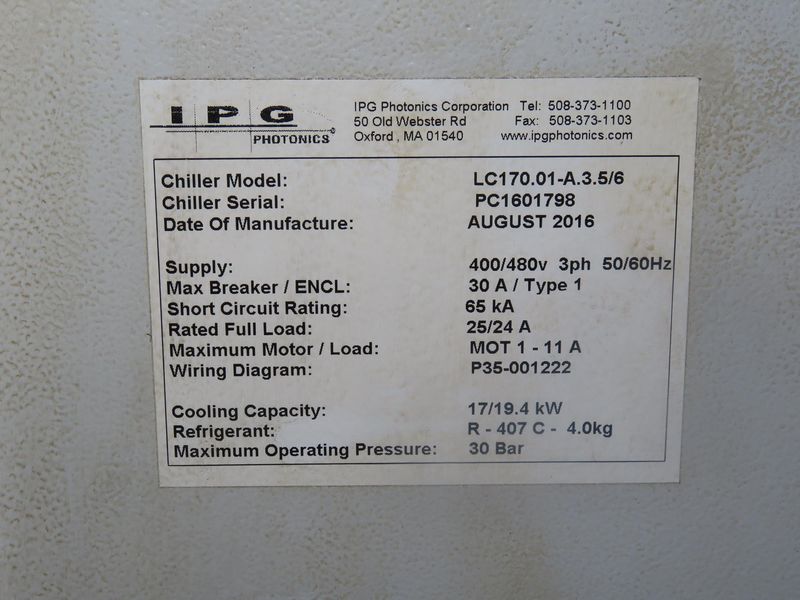 Cincinnati CL-940 4000 Watt Fiber Laser Cutting System, IPG YLS-4000, Automatic Pallet Shuttle, Chiller- Auction Item