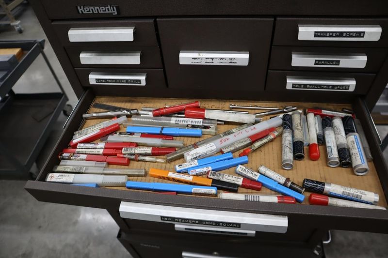 Kennedy 3-Tier Portable Tool Cabinet with Contents: Assorted Cutting Tools and More- Auction Item
