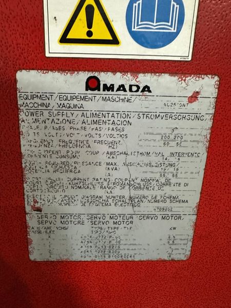 Amada AC2510NT 22 Ton CNC Turret Punch