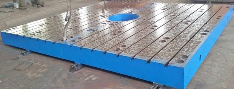 T-Slotted Floor Plates, 87" X 157" X 11", Leveling, Center Hole For Fixt, Cast Iron, (2), #24735