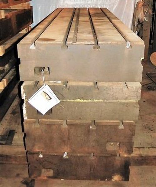 Floor Plates, 47" X 144" X 16" T-Slotted, Cast Iron, 94" X 288" Area, 4-Avail, Matched, #26020