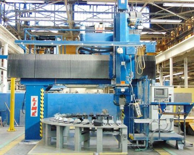 Henri Line' Gicamill 5-Axis Gantry, X-312", Y-126", 116" Bet. Columns, 18,000 RPM, #26542