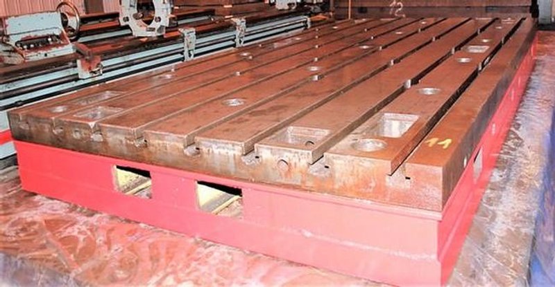 78" x 157" x 16.5" T-Slotted, 8 T-Slots on 10" Centers, 16.53" Thick,____ Cast Iron, Matched, 4-Available, #27523