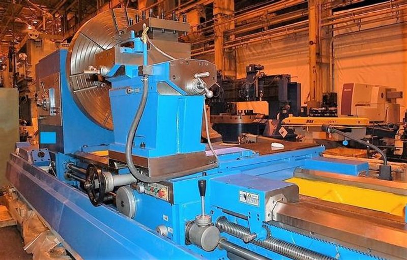 80" X 236" Tru Turn, 64" Over C/S, 315 RPM, 63" 4-Jaw Chuck, Inch/Metric Threading, #25249
