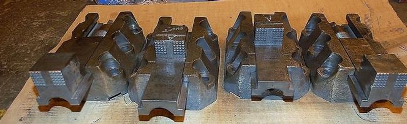 Chuck Jaws (4), 13" Long, 9.5" Wide, 6.5" High, 7/8" Holes, 7" Center, #28372