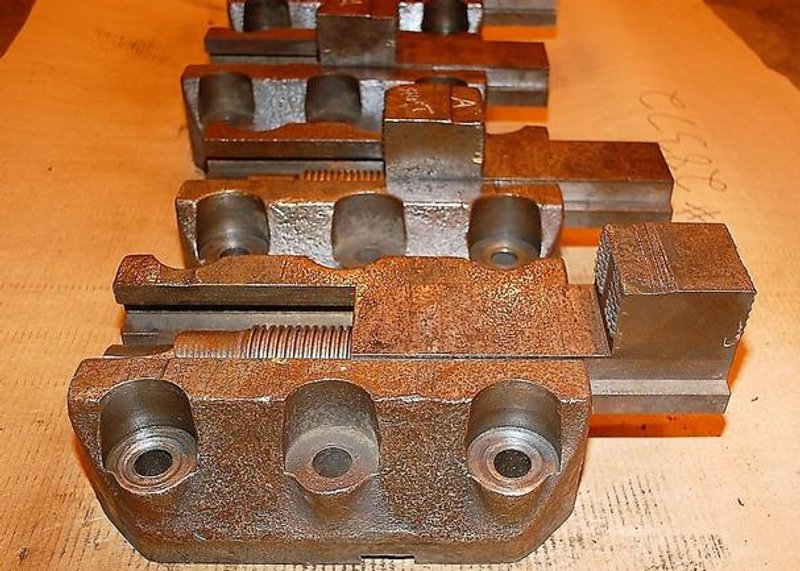 Chuck Jaws (4), 13" Long, 9.5" Wide, 6.5" High, 7/8" Holes, 7" Center, #28372