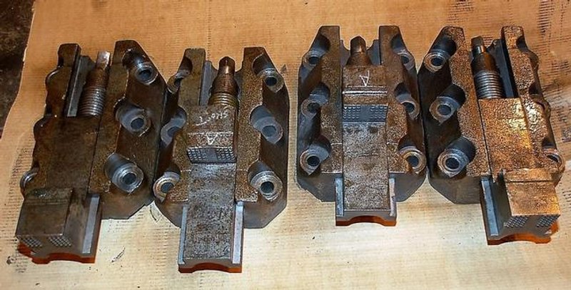 Chuck Jaws (4), 13" Long, 9.5" Wide, 6.5" High, 7/8" Holes, 7" Center, #28372