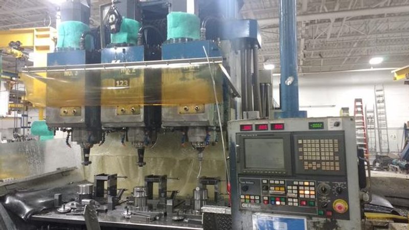 SNK FSP-120V, 3-Spindles, X120", Y50", Z24", 144"X48" Tbl, 20 HP, Fanuc 18i CNC, #29262