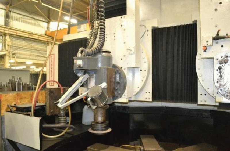 66" Campbell G22, 4-Axis CNC, 82" Swing,48" UR, (2) Spindles, 3600 RPM, 1983 #21954
