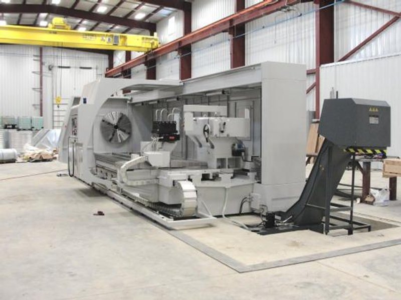 63" x 315" Microcut BNC 6500, 6" Hole, 4-Pos. Turret, Steady Rests, Fanuc OiTF, Chip Conveyor, 2021, #22134